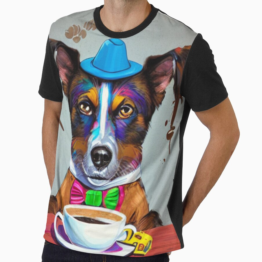 A Cartoon Dog's Morning Pick-Me-Up - A Cartoon Dog's Love for Coffee by WBP Mart
