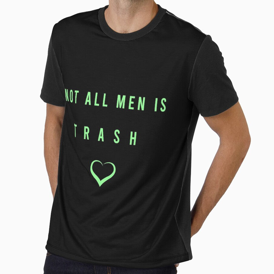 NOT All Men Is Trash Cute Gift For Men Graphic - funny gift idea for boyfriend, funny gift idea for girlfriend, gift idea for summer, Gift Idea For Lovers by MJLdesigns