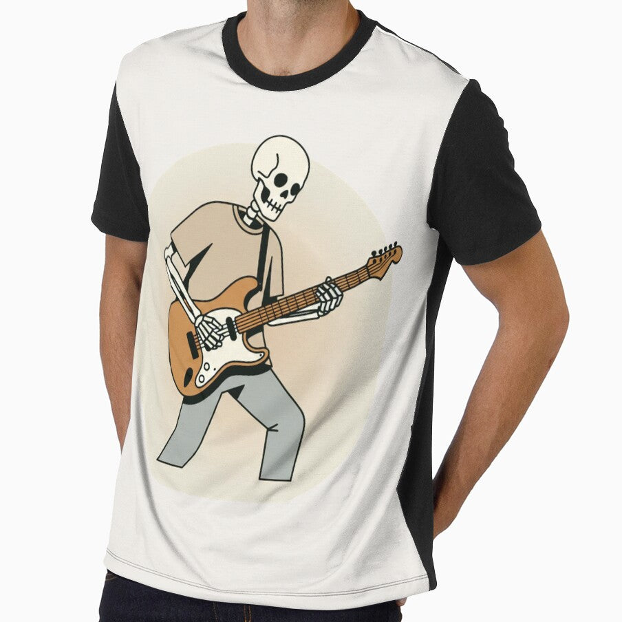 GUITARIST | Minimalist Skeleton Streetwear Art by DEADLINE.