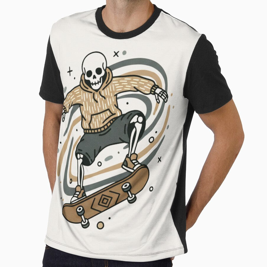 SKATER | Minimalist Skeleton Streetwear Art by DEADLINE.
