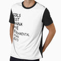 Girls Just Wanna Have Fundamental Human Rights , Bold Shirts Women, Feminist Protest Abortion Ban Tee by FHdesigns