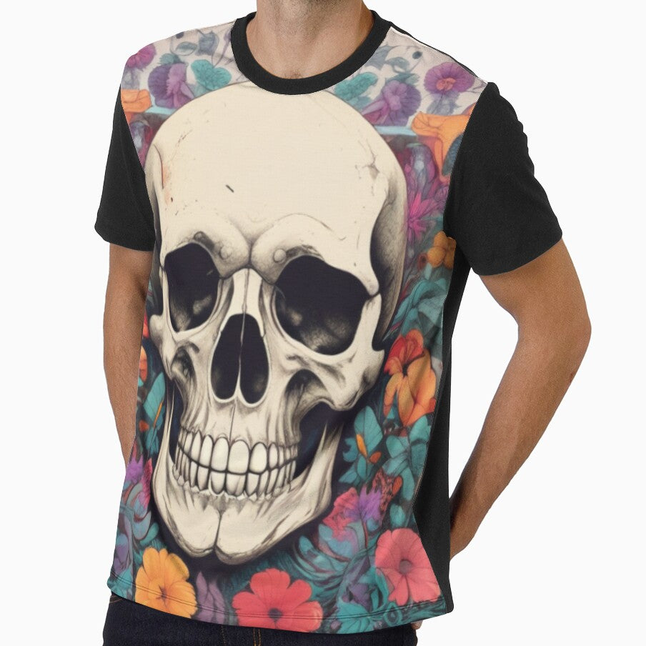 skull with flowers by diulid