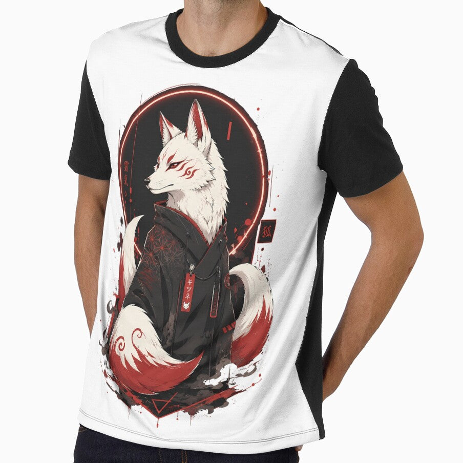 Kitsune Fox Streetwear - Japanese Folklore Modern Art by AbderraimArt