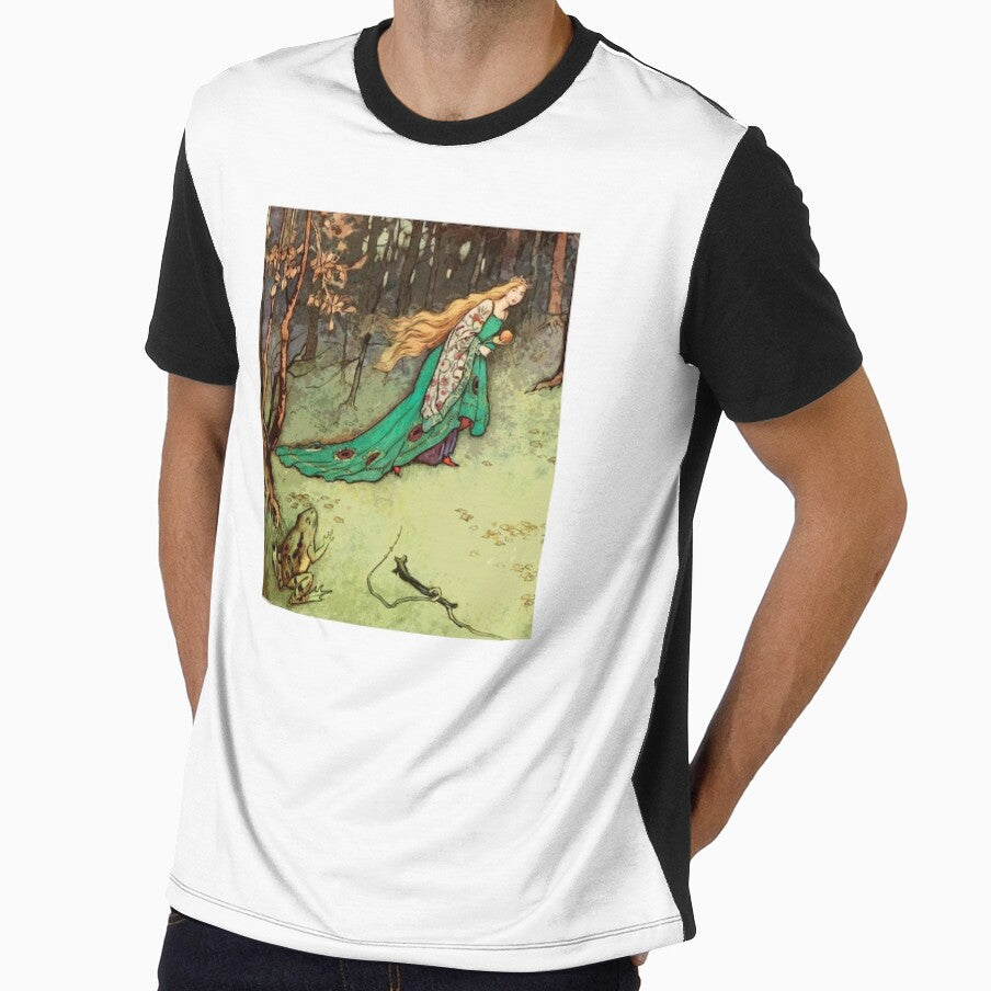 Princess And The Frog Vintage illustration by Warwick Goble by Bellathewilde