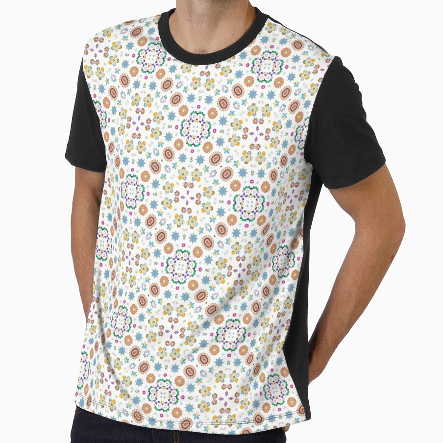 lovely things flowers prismatic floral design decorative seamless colorful repeat pattern by Abrahamjrnd
