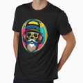 DJ skull with beard and headphones Artistic Design by Sanctum Cosmos
