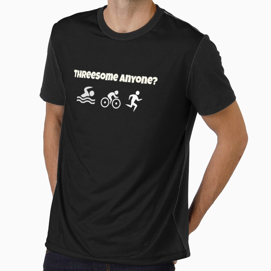 Funny Triathlon Design Threesome Anyone by RozWatts