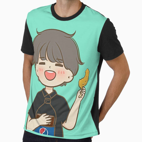 7 - Fast Food Boy, cute cartoon couples design for children, for family, for brother and sister or for best friends. by 2AcesDesign