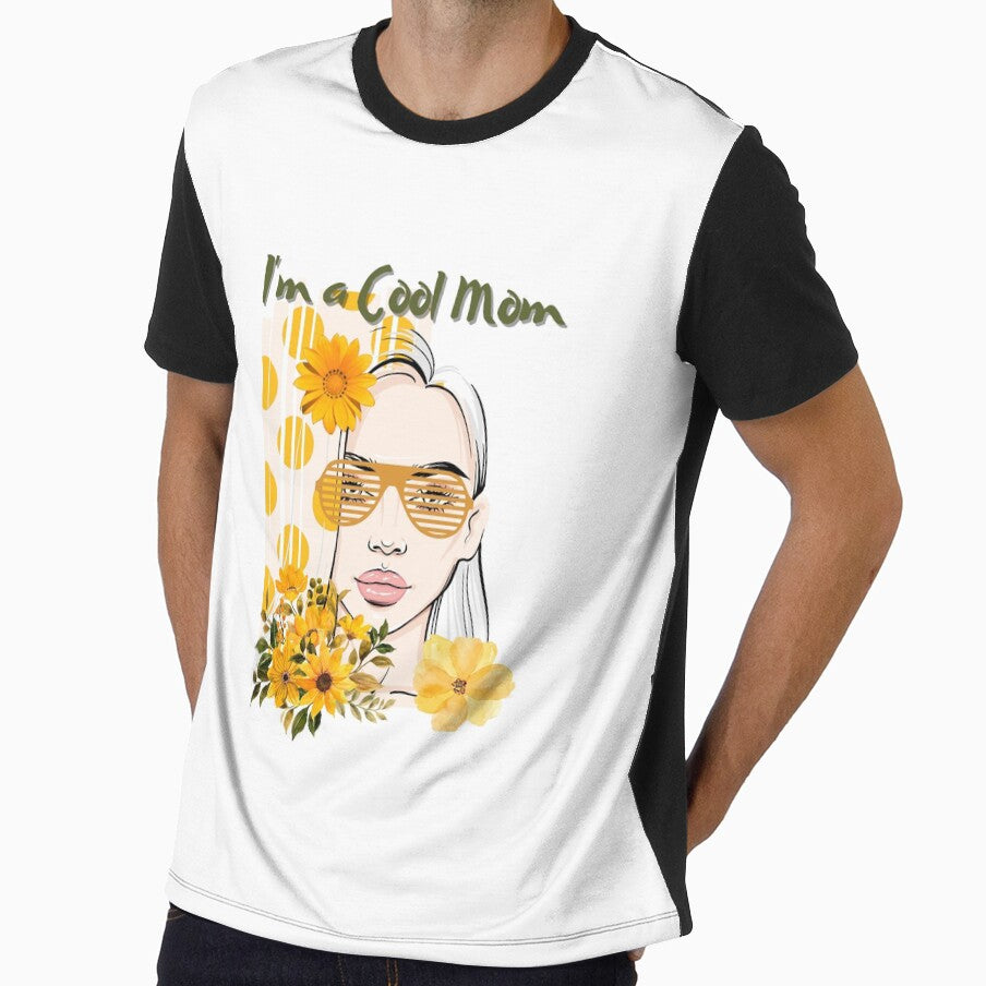 I´M A COOL MOM IN YELLOW GLASSES WITH YELLOW FLOWERS by SaSzArt