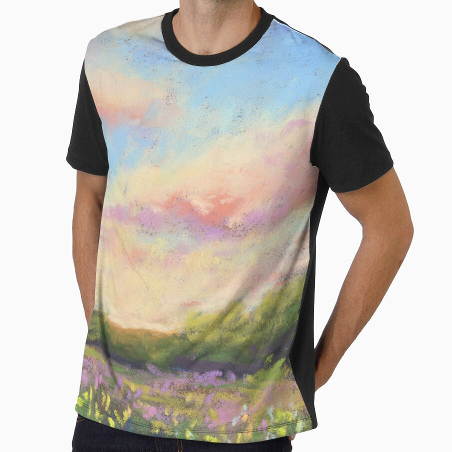 Flower Field Cotton Sky Soft Pastel by TiffanyMackay
