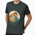 Retro Mountains with Trees by Colorsandpixels