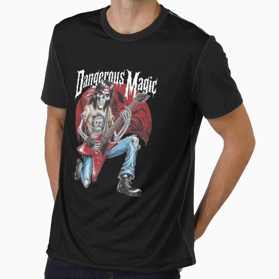 Rock and Roll Skeleton - Dangerous Magic Guitarist Art by love3617