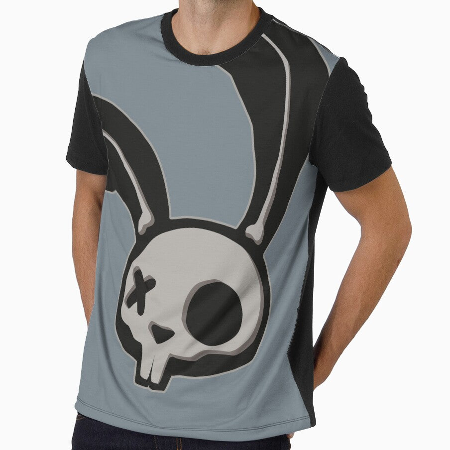 Grey Punk Bunny Skull Graphic by iscaStudioArt