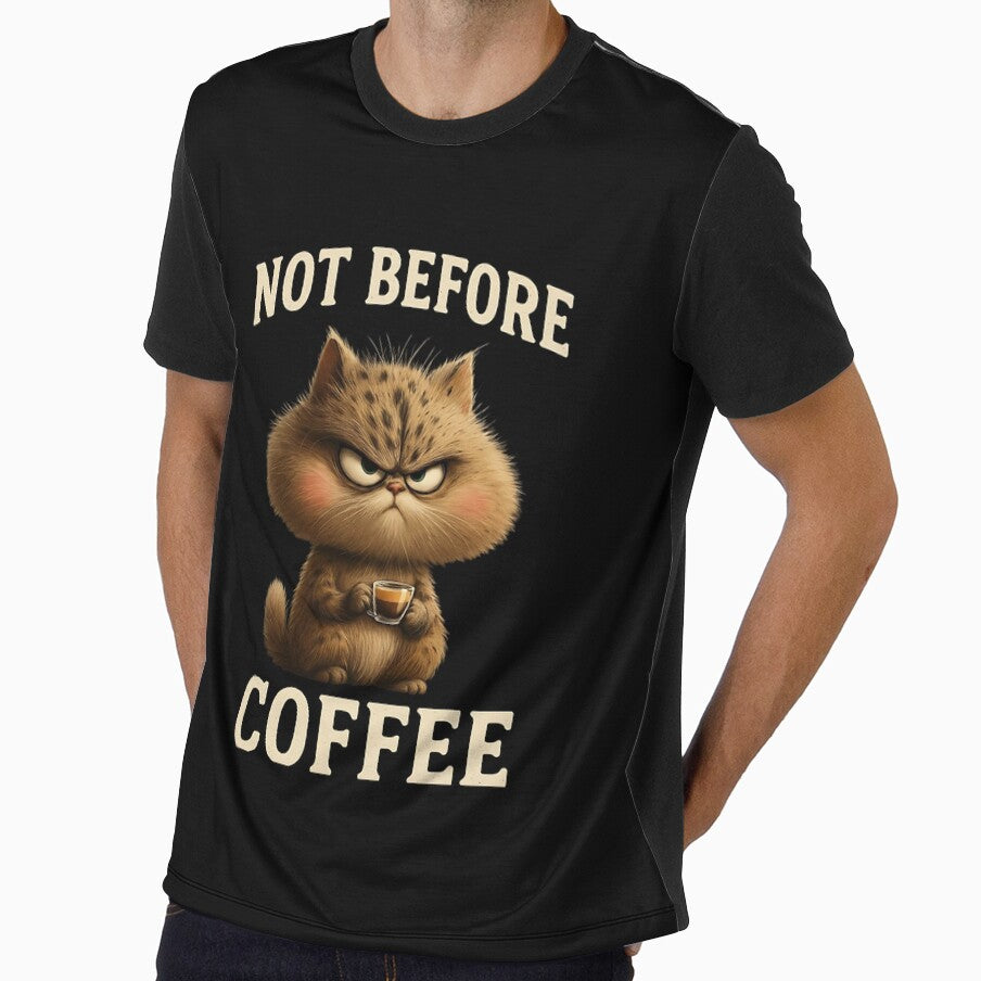 Not Before Coffee, Cat With Espresso by Bliss Find And Design
