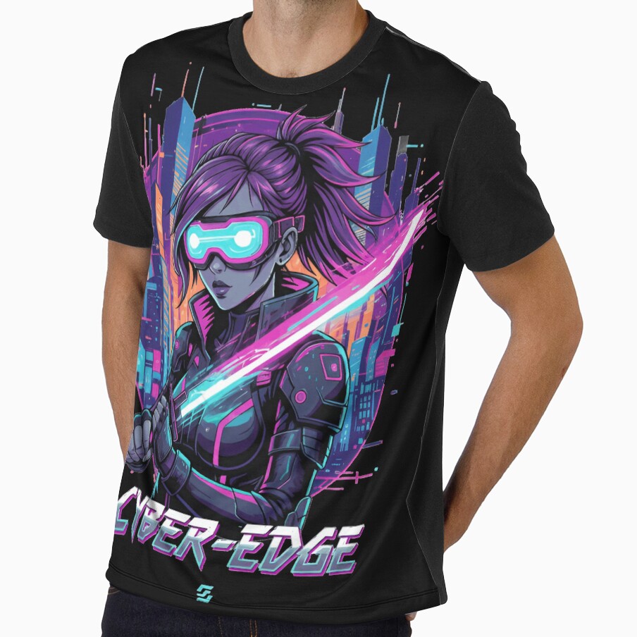 Cyberpunk Samurai Girl – Neon Blade Futuristic Warrior Art by MyStyleHub