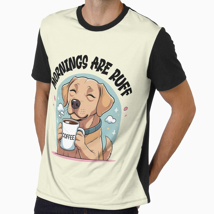 Mornings Are Ruff Funny Labrador Coffee Gift by BlizzStyle