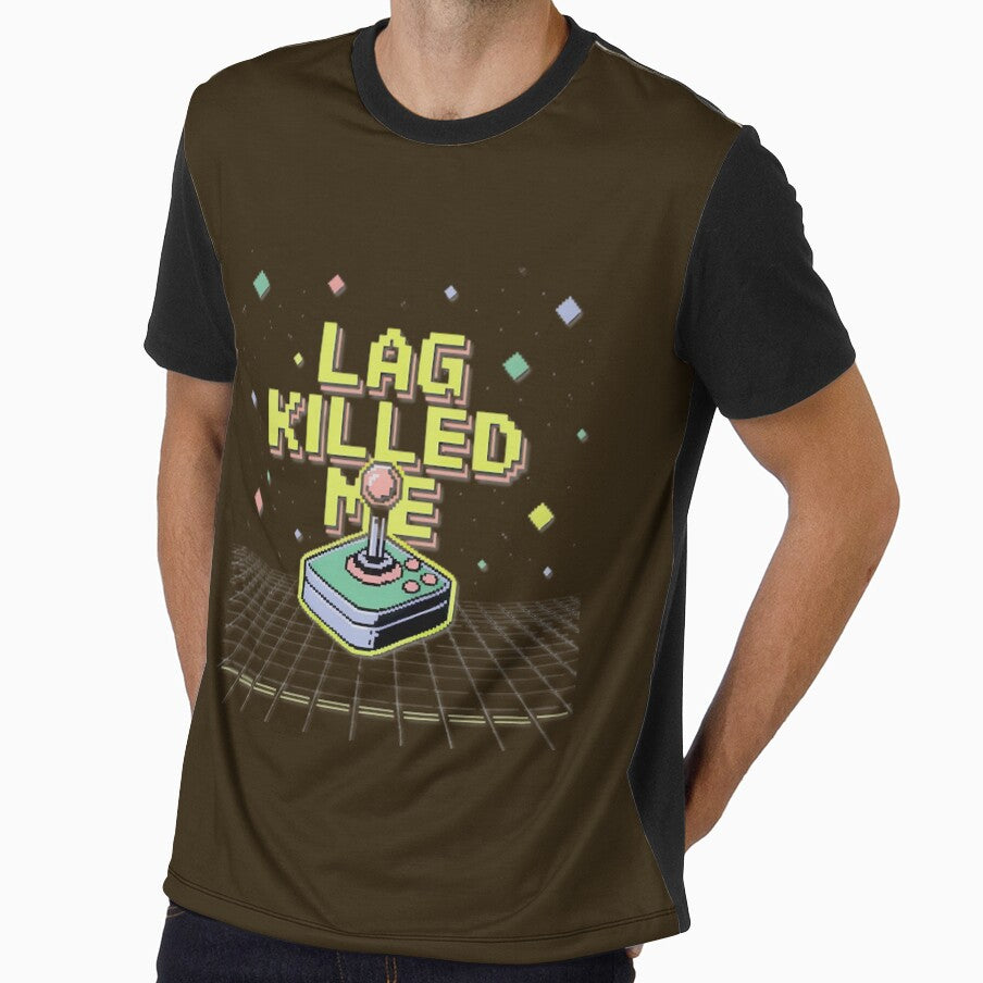 Lag Killed Me Retro Gaming Pixel Art by TurnervFtTees