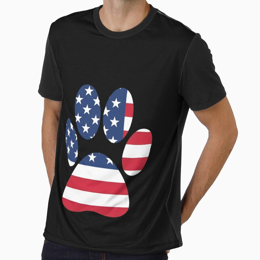 American Flag - Dog Paw by OlyvieArt