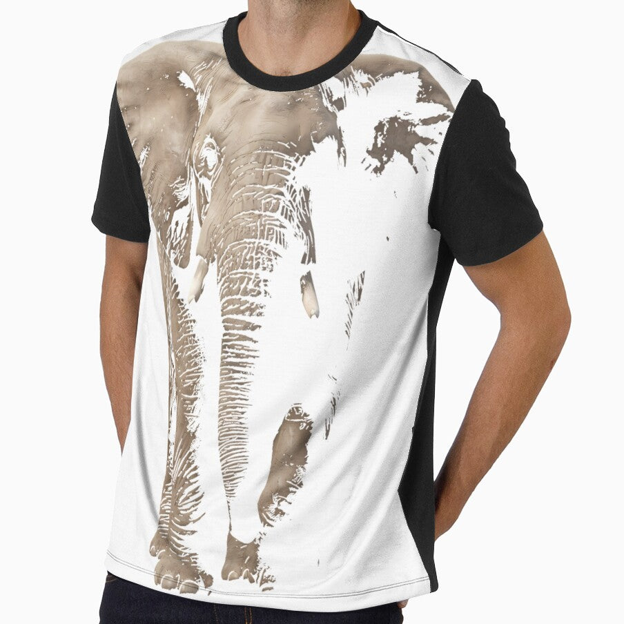 Happy Elephant Oversized T-Shirt by Magoya Store ⭐⭐⭐⭐⭐