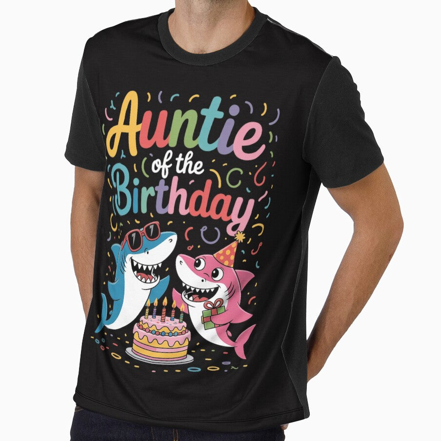Auntie Of The Shark Birthday Family Matching Birthday Nephew by MuteElevent