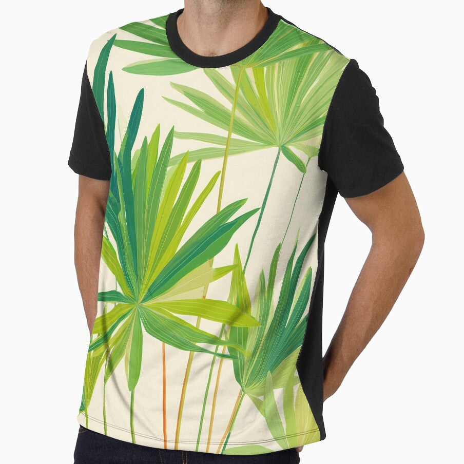 Tropical Palm Leaf | Minimal Botanical Illustration by BobaBunny76