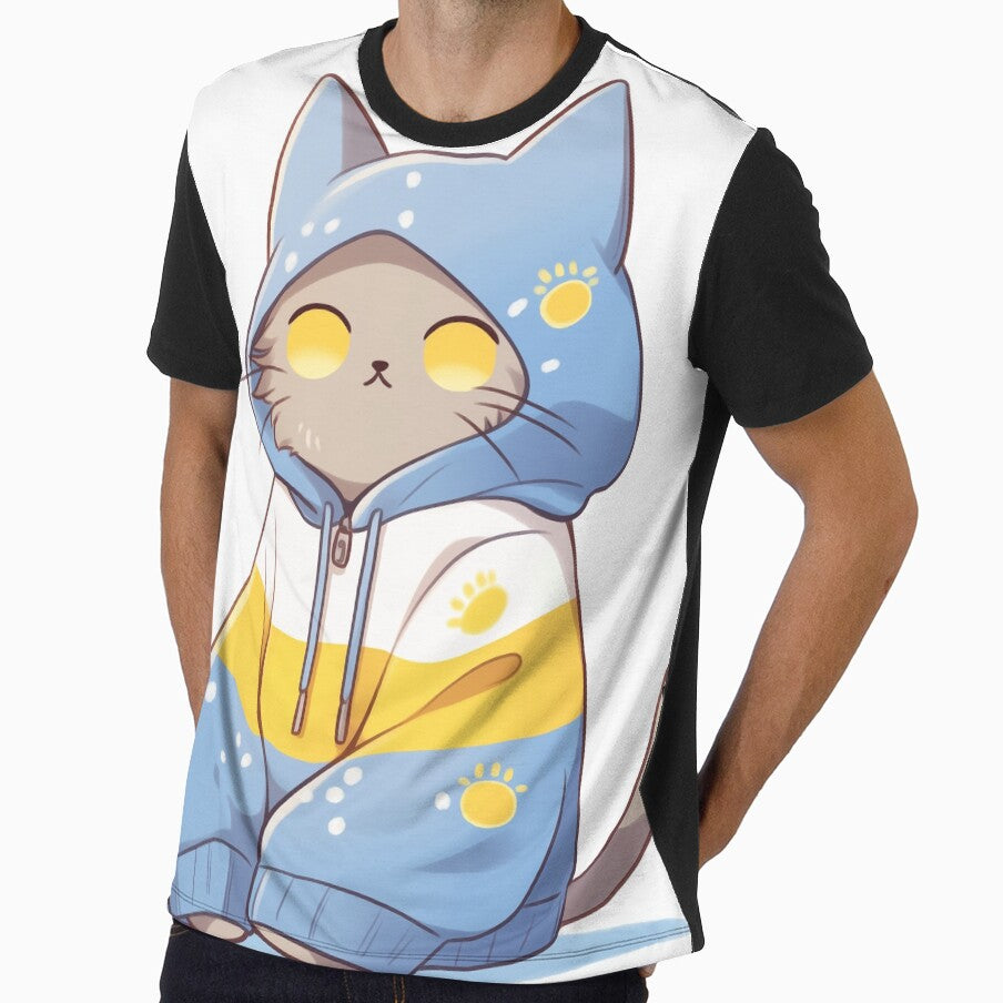 Cat in oversized hoodie by SoraSketch