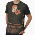 Folly or Saintliness (1895) vintage poster of a woman with flowers in high resolution by Ethel Reed. Original from Library of Congress. by LenaShines