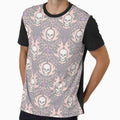 Damask Halloween - Pastel on Gray by latheandquill