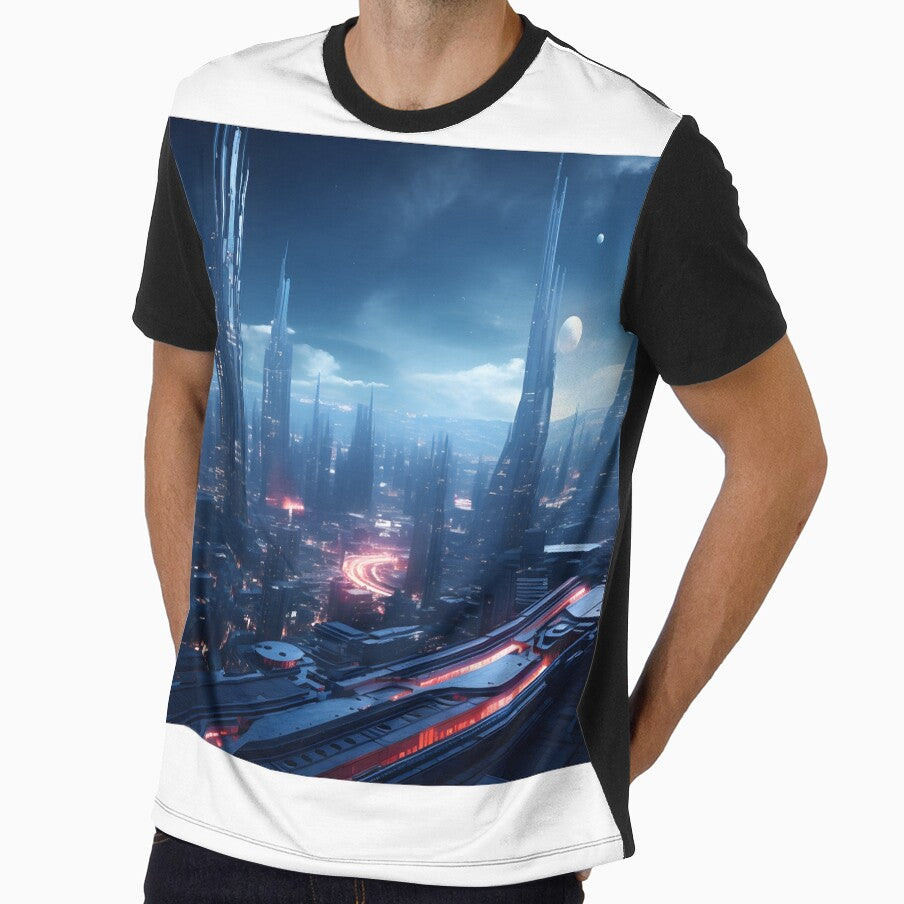 Cyberpunk City Illustration by Shirtastically