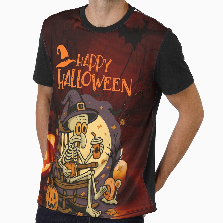 Men's Halloween Graphic  | SpongeBob Halloween by skkyfaithArtz