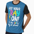 100th Day of School Get Your Cray On Funny Teacher by KevinorNorris