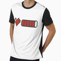 Full Battery Heart | Pixel Love Battery | Cute Retro Gaming Inspired Design by CH-4TEE