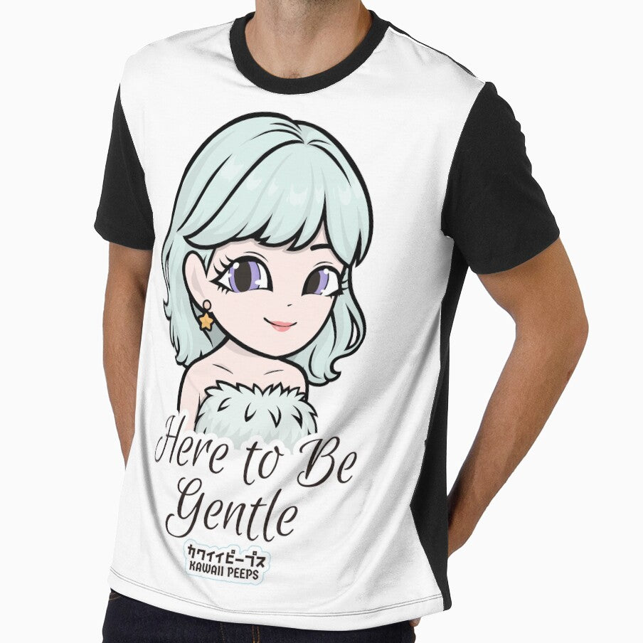 Pastel Power Crew – Here to Be Gentle Pastel Kawaii Self Care Design by P-L-Sardines