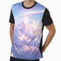Ethereal Pastel Sky Cloud Kingdom Cityscape by bubblegoth