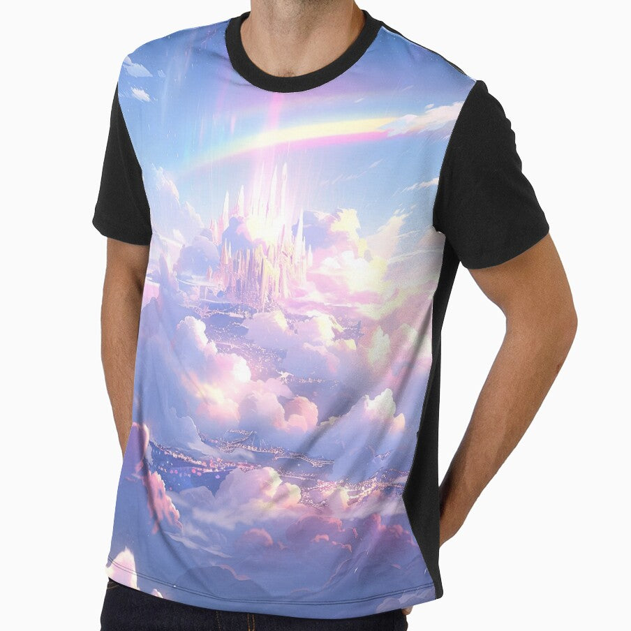 Ethereal Pastel Sky Cloud Kingdom Cityscape by bubblegoth