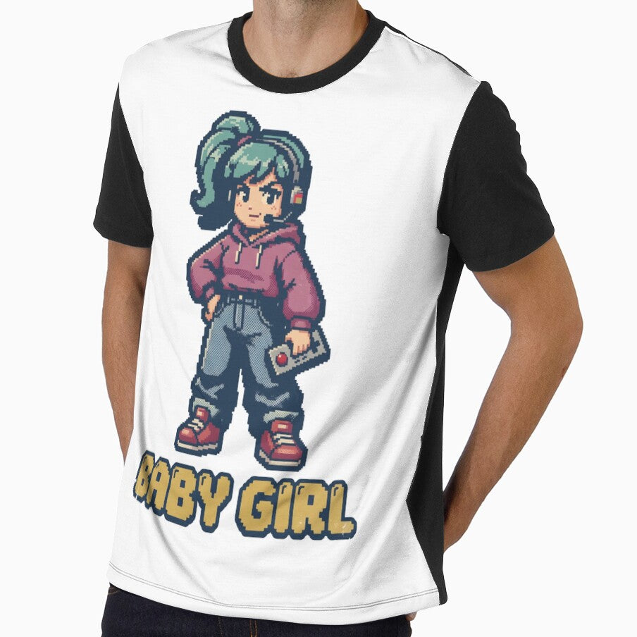 Cute Baby Girl – Retro Cute Gamer by Dhenin Studio