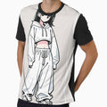 Fashion - Girl in White Crop Hoodie Baggy Pants Chunky Sneakers by AnimeShin