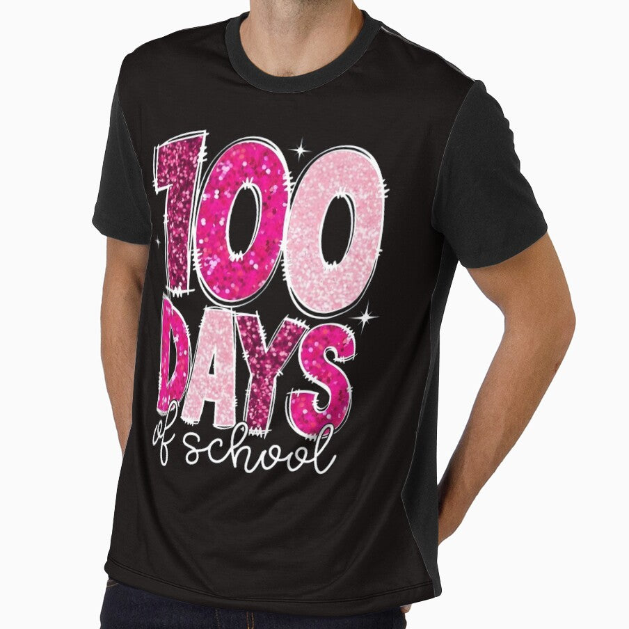 Glitter 100 Days of School, Happy 100 Days of School, School Teacher 100 Days, Glitter Teacher by DesignDenDo ⭐⭐⭐⭐⭐