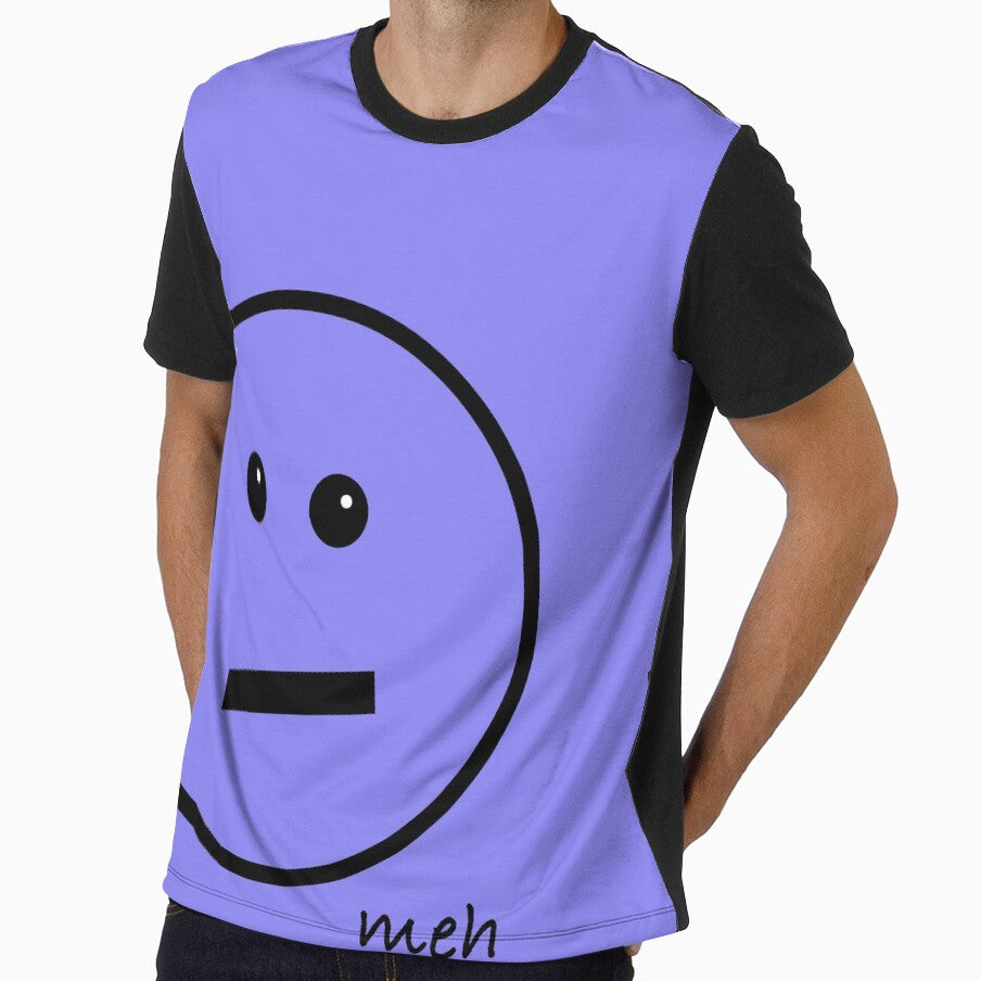 Meh Face - Purple Oversized by Whoopsidoodle