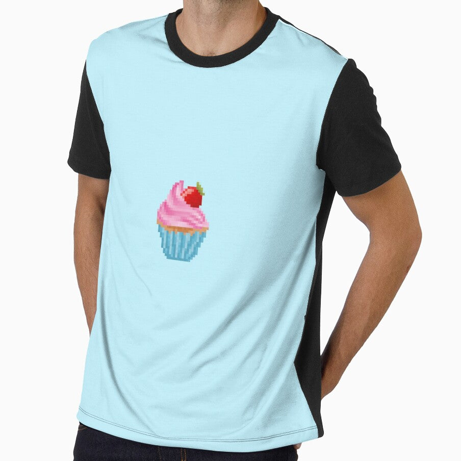 Retro Pixel Strawberry Frosted Cupcake by 8BitTrip