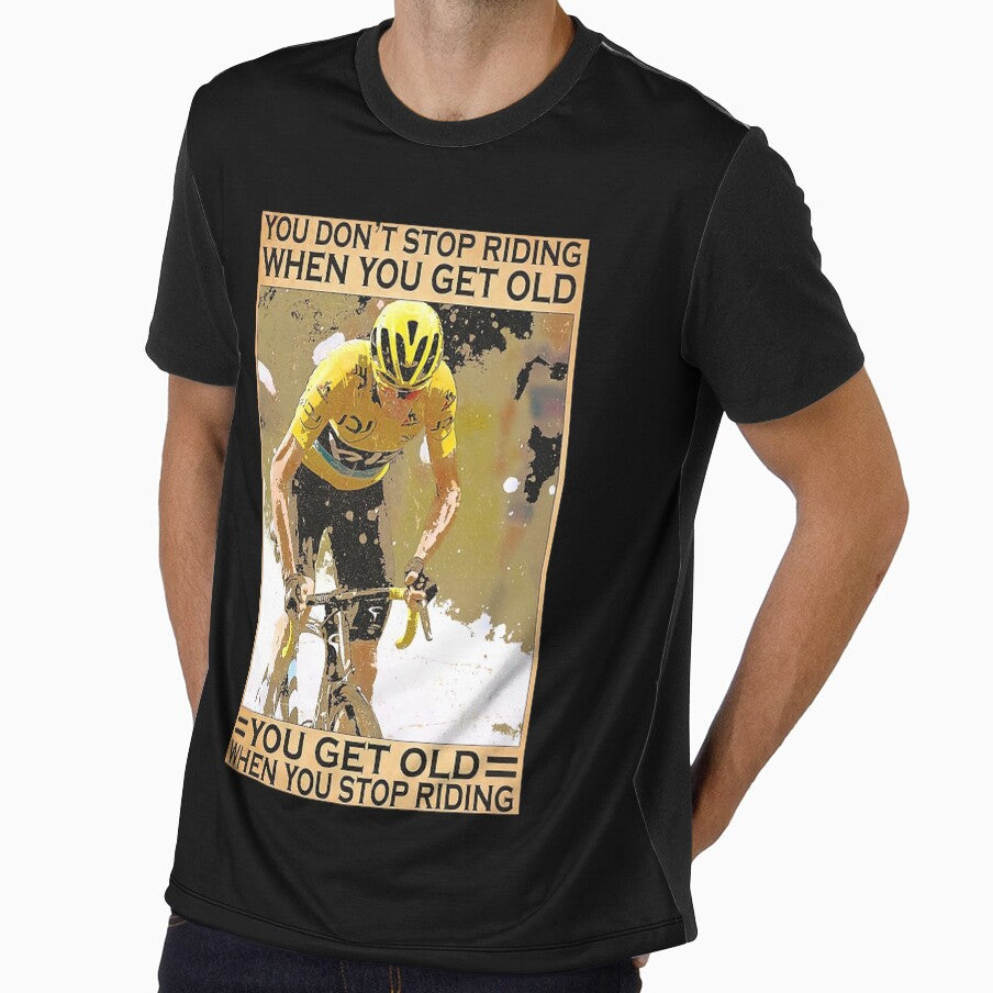 You Don't Stop Riding When You Get Old - Men Road bicycle racing Poster Gift by SockaArt1