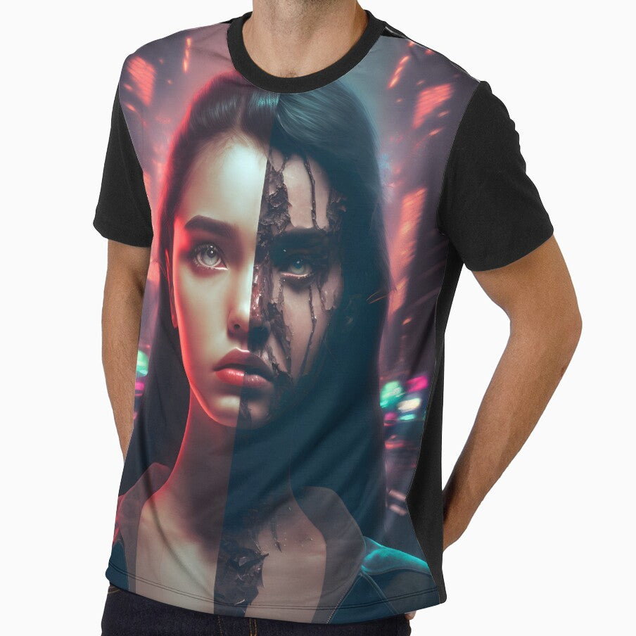 Double Exposure Cyber Girl by ArtAT