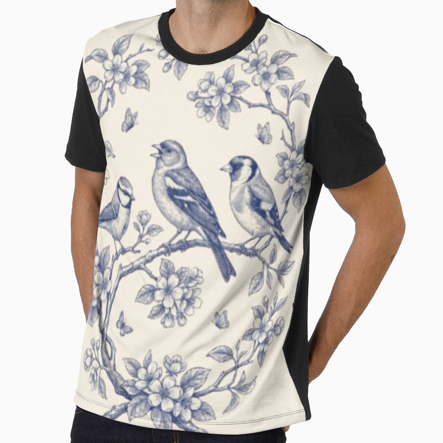 Blue Toile songbirds by Kritiwadhawan30