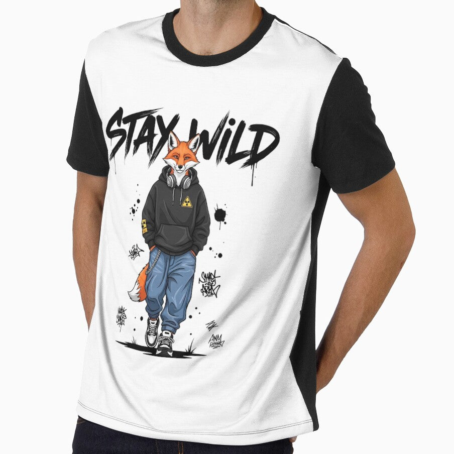 Urban Streetwear Fox Graphic Graffiti Typography Design by BorenStore