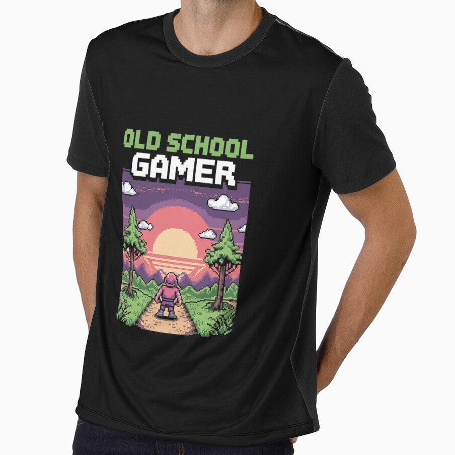 Old School Gamer Geek Pixel Video Gaming Console Fan by AquaKiev