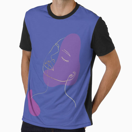 Abstract Line Art Woman | Bold Purple by SoNifty