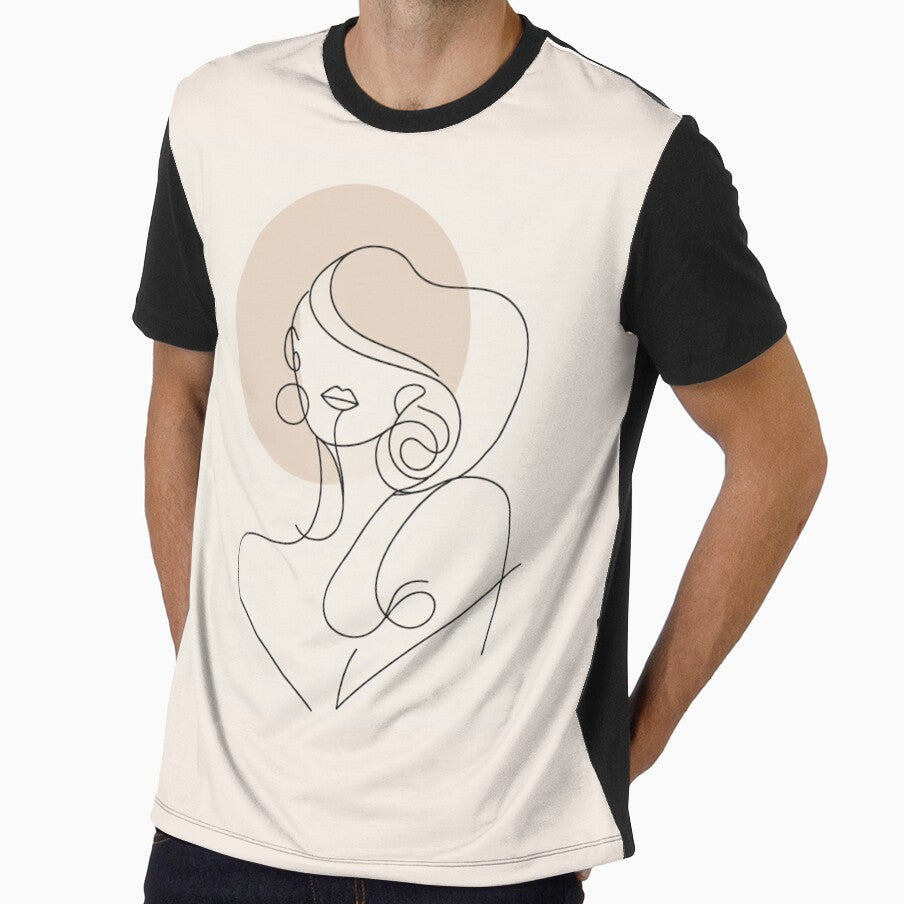 One line woman drawing by MusesWhispers
