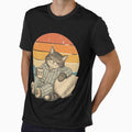 Copy of Copy of Copy of Coffee First Sleepy Cat Vintage Retro Pajama Design | Cute Lazy Cat Lover Gift by Zenvique Art
