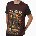 Grim Riderz Ride or Die Biker Skull Art by Med-th-ewolf