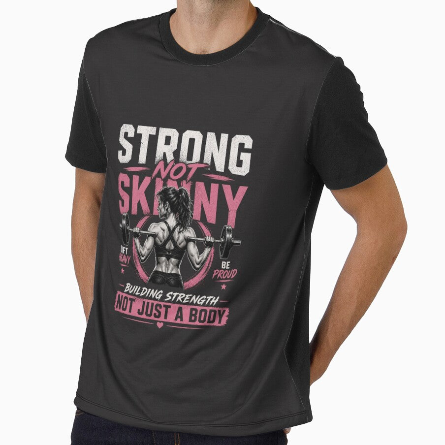 Strong Not Skinny Women Gym Fitness Motivation Design by Drip5